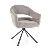 Scaun BORGO, gri deschis - Raven 07, stofa clasica/metal, 58x60x87 cm