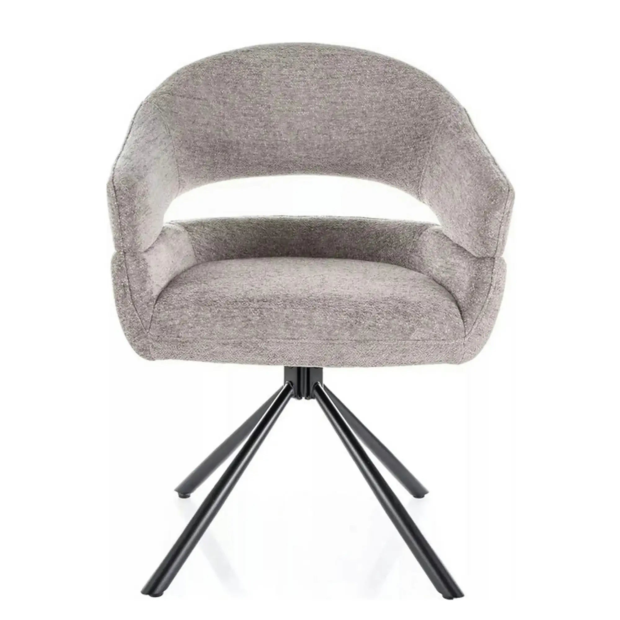 Scaun BORGO, gri deschis - Raven 07, stofa clasica/metal, 58x60x87 cm