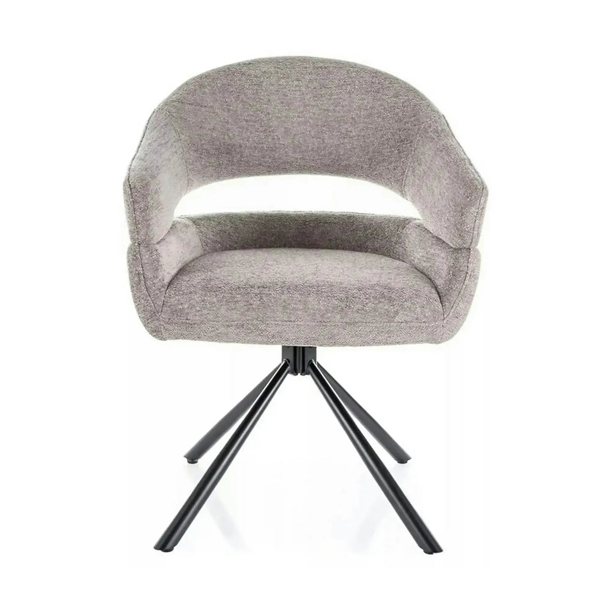 Scaun BORGO, gri deschis - Raven 07, stofa clasica/metal, 58x60x87 cm