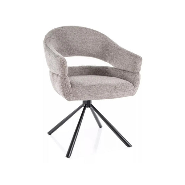 Scaun BORGO, gri deschis - Raven 07, stofa clasica/metal, 58x60x87 cm