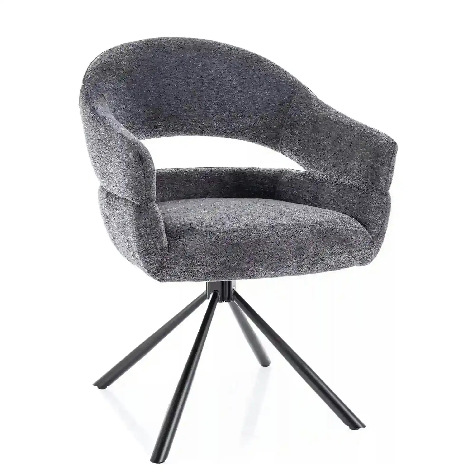 Scaun BORGO, gri - Raven 18, stofa clasica/metal, 58x45x87 cm