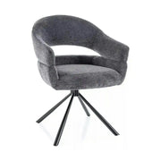 Scaun BORGO, gri - Raven 18, stofa clasica/metal, 58x45x87 cm