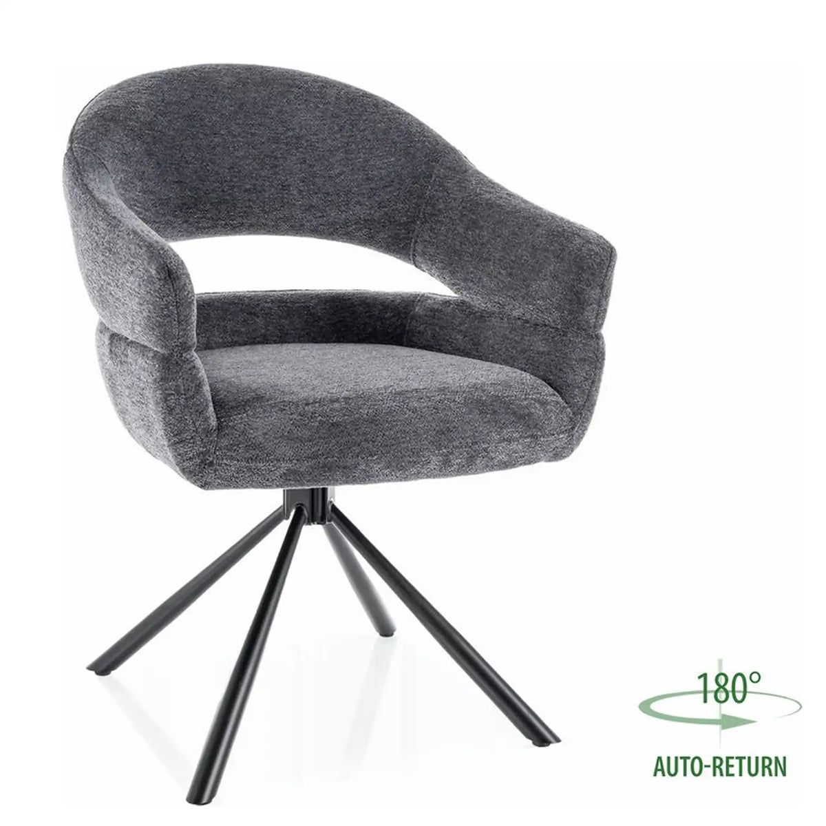 Scaun BORGO, gri - Raven 18, stofa clasica/metal, 58x45x87 cm