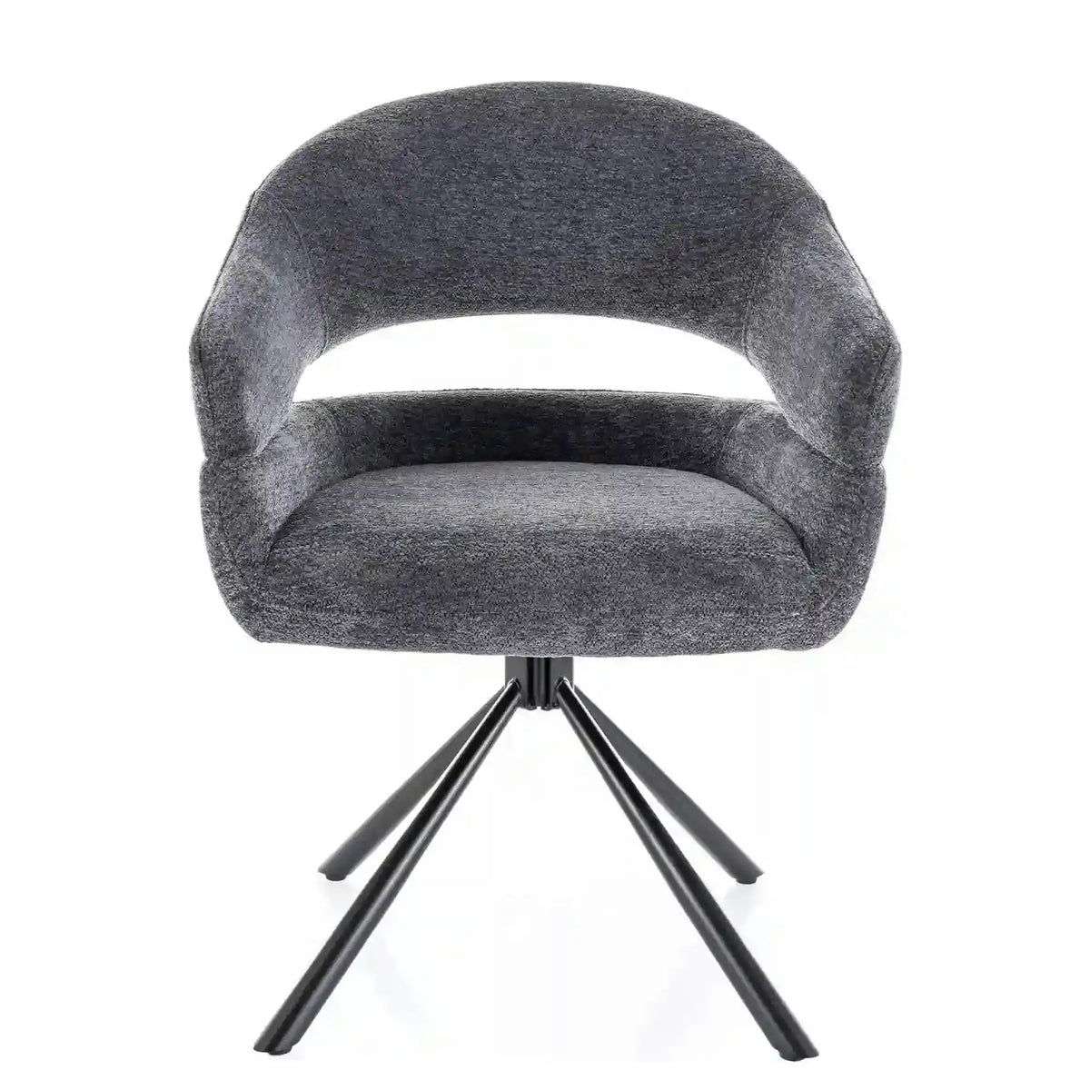 Scaun BORGO, gri - Raven 18, stofa clasica/metal, 58x45x87 cm