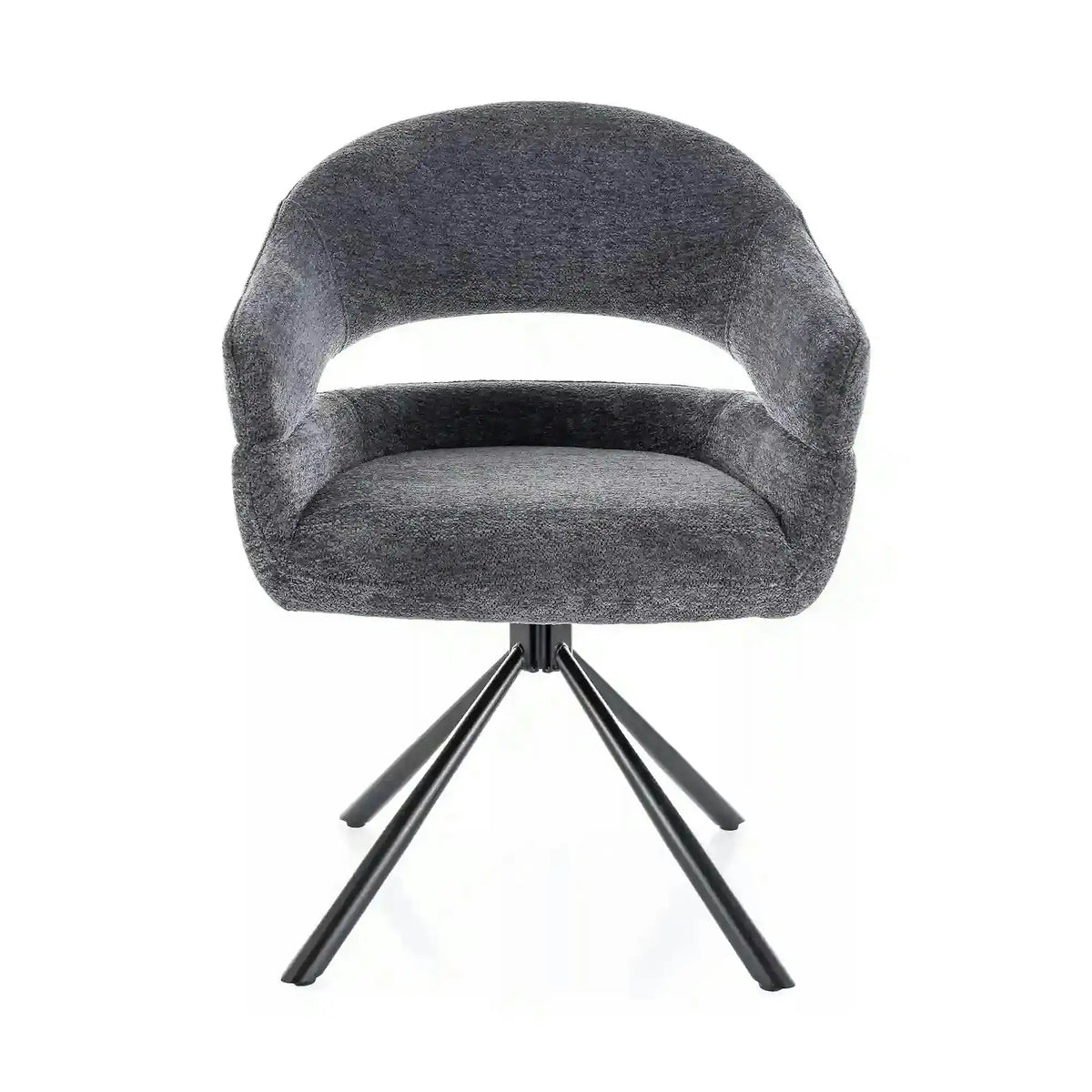Scaun BORGO, gri - Raven 18, stofa clasica/metal, 58x45x87 cm