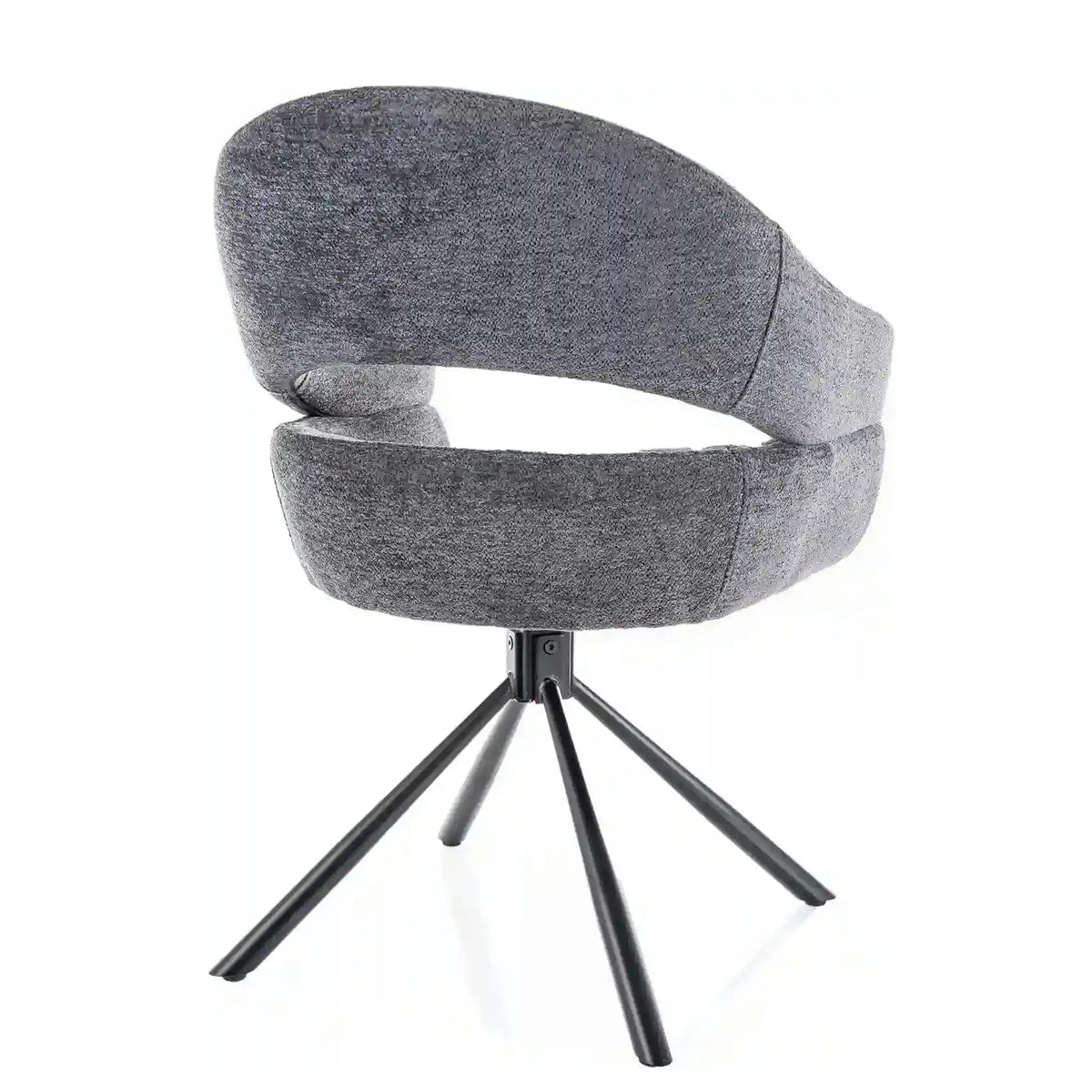 Scaun BORGO, gri - Raven 18, stofa clasica/metal, 58x45x87 cm