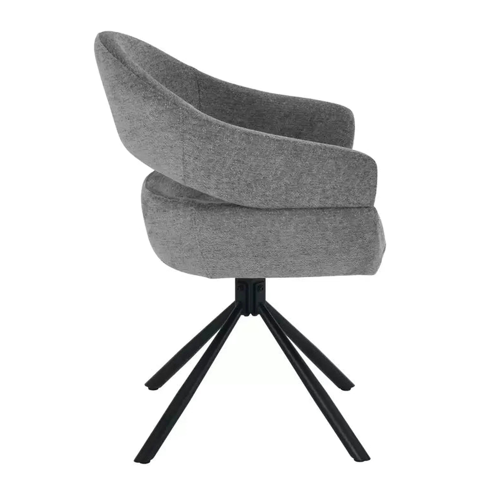 Scaun BORGO, gri - Raven 18, stofa clasica/metal, 58x45x87 cm