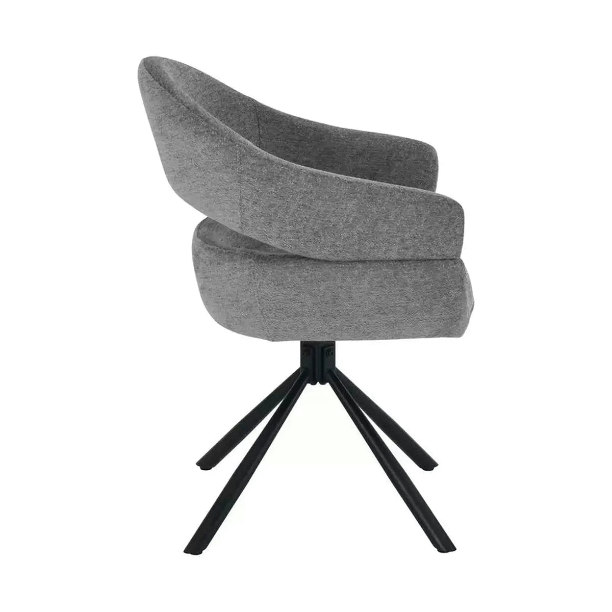 Scaun BORGO, gri - Raven 18, stofa clasica/metal, 58x45x87 cm