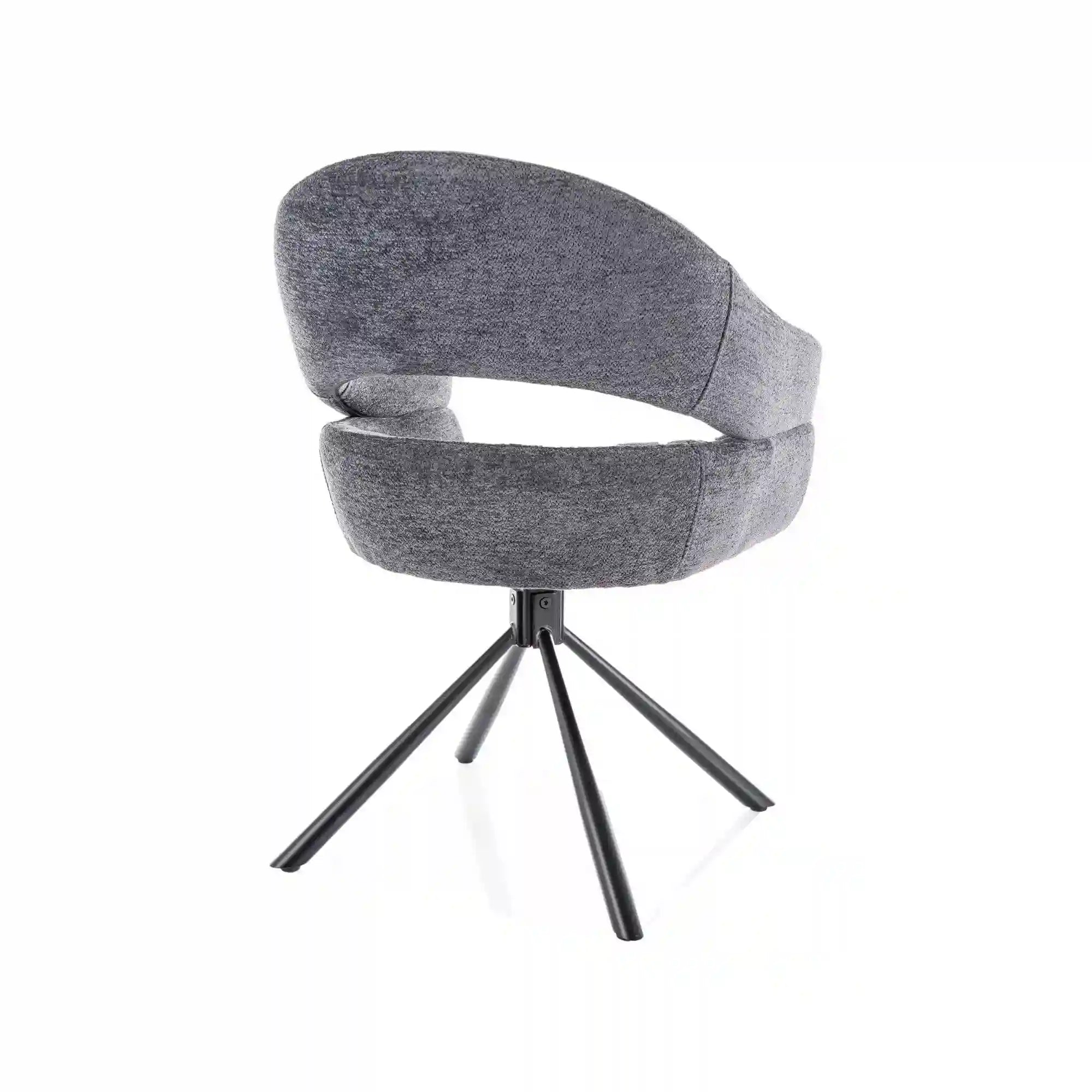 Scaun BORGO, gri - Raven 18, stofa clasica/metal, 58x45x87 cm