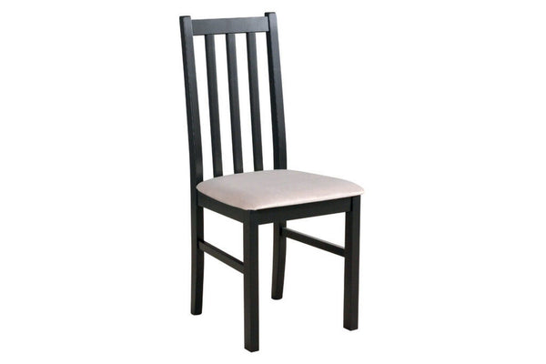 Scaun BOS 10, negru/grej - Paros 2, lemn de fag/stofa catifelata, 43x40x94 cm