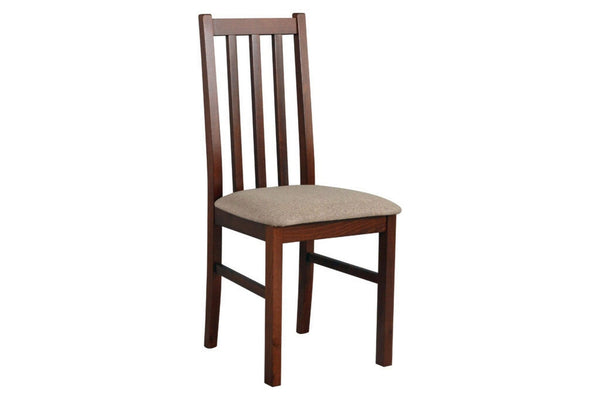 Scaun BOS 10, nuc/gri - Inari 23, lemn de fag/stofa clasica, 43x40x94 cm
