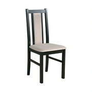 Scaun BOS 14, bej/negru, stofa clasica/lemn de fag, 43x40x94 cm