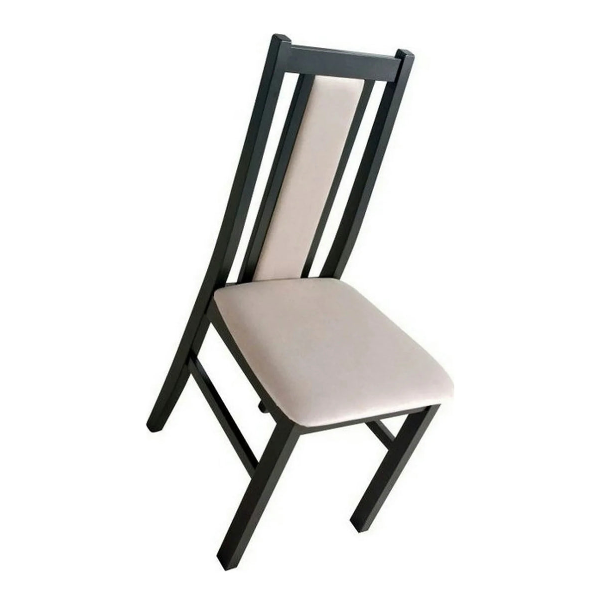 Scaun BOS 14, bej/negru, stofa clasica/lemn de fag, 43x40x94 cm