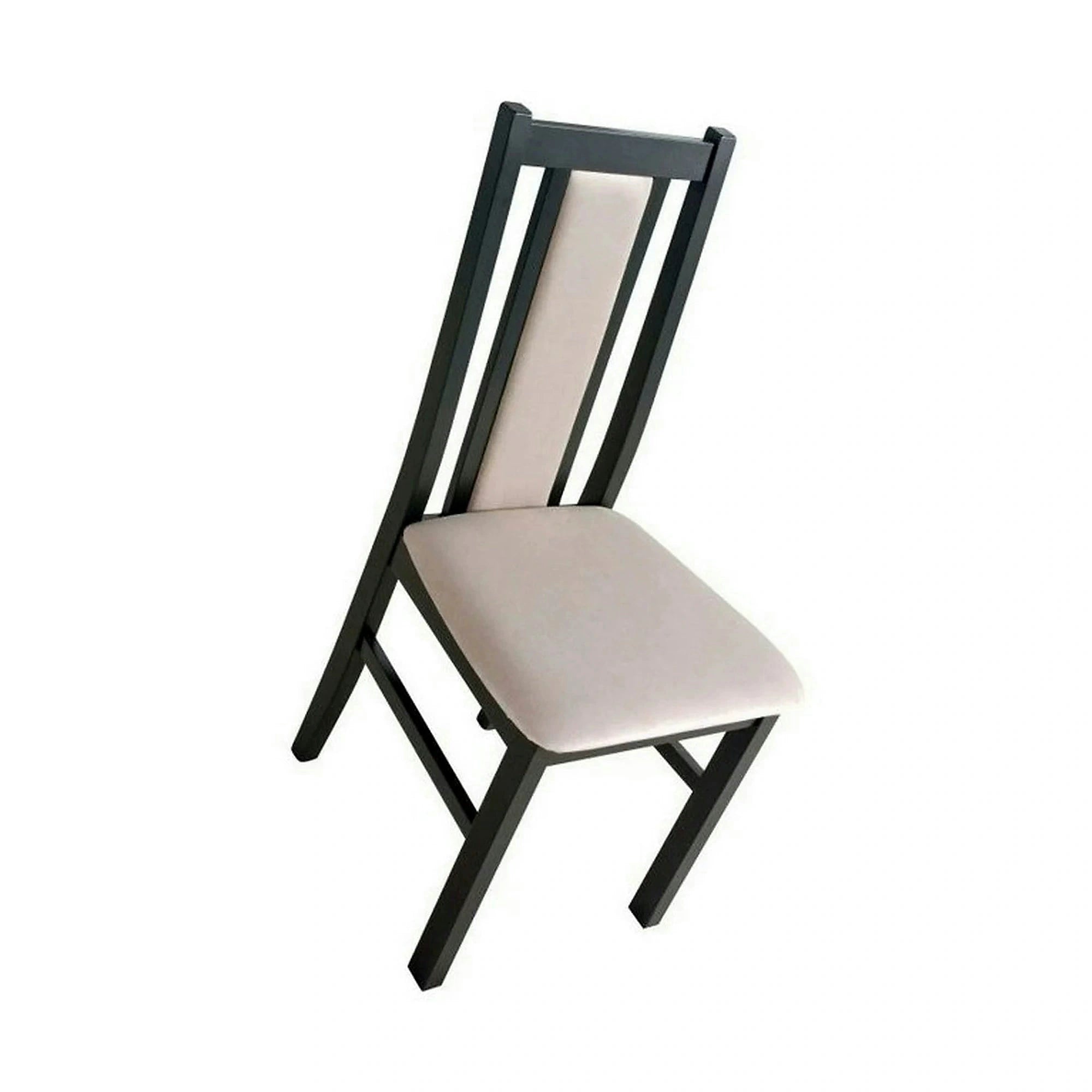 Scaun BOS 14, bej/negru, stofa clasica/lemn de fag, 43x40x94 cm