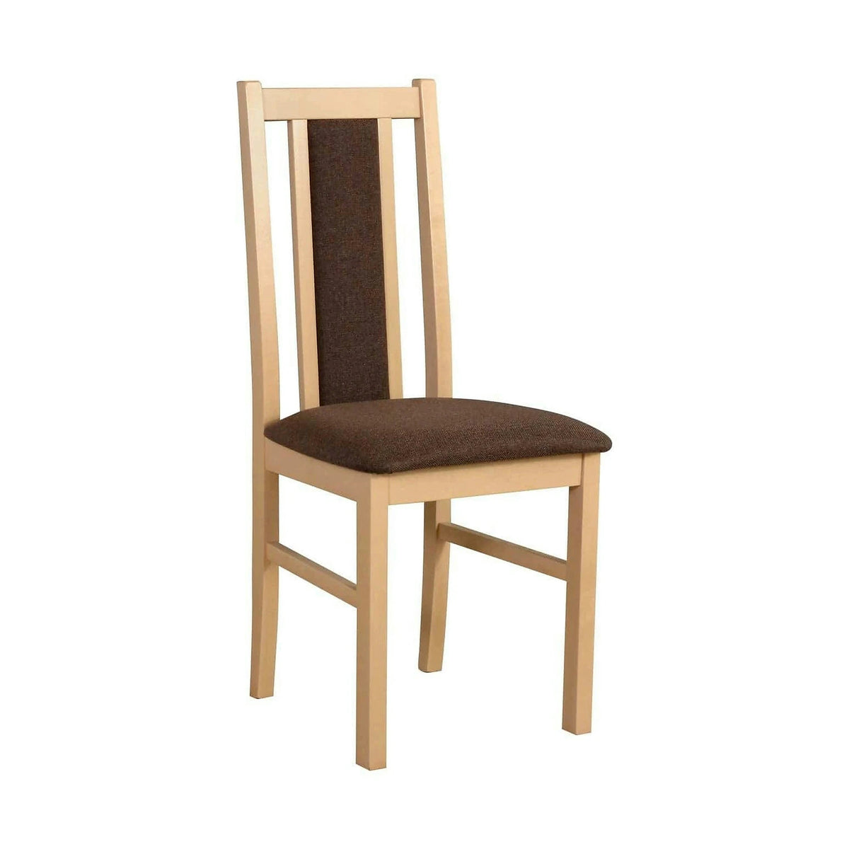 Scaun BOS 14, maro/stejar sonoma, stofa clasica/lemn de fag, 43x40x94 cm