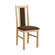 Scaun BOS 14, maro/stejar sonoma, stofa clasica/lemn de fag, 43x40x94 cm