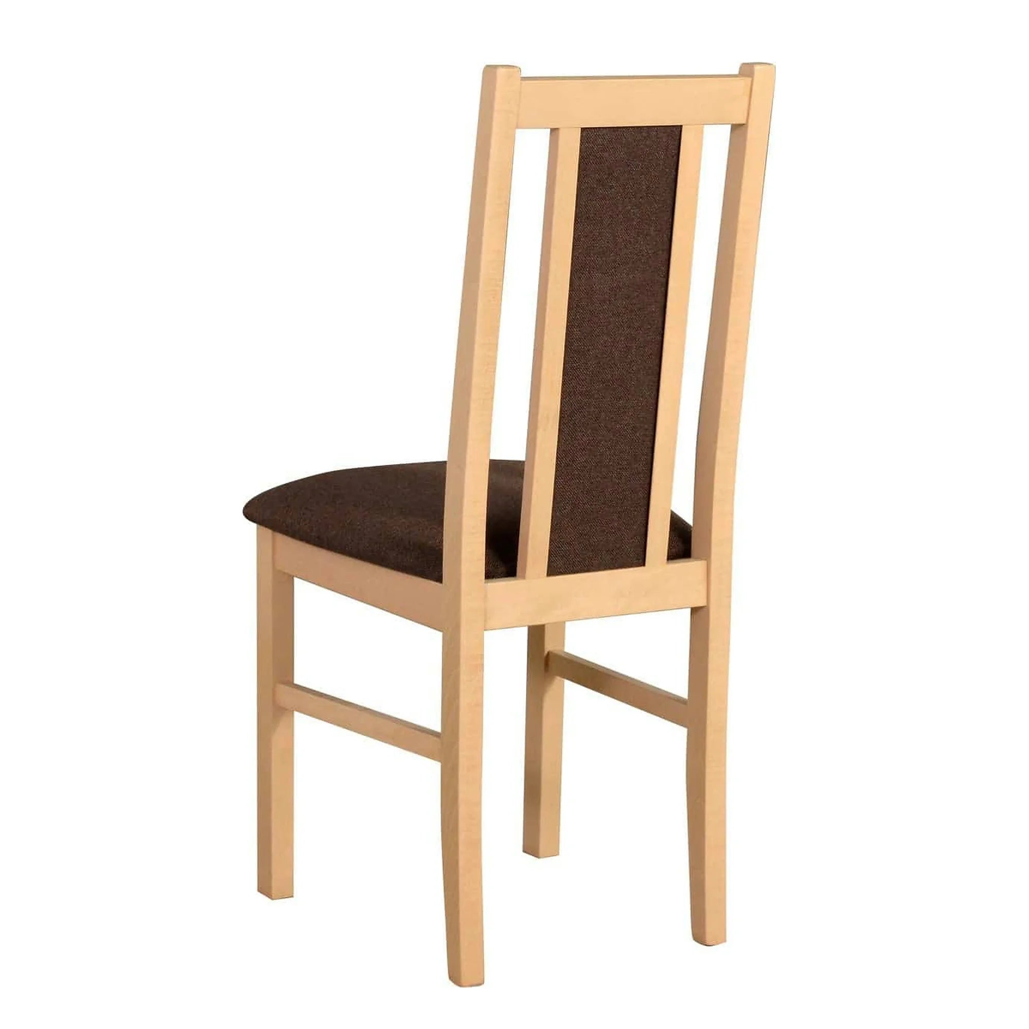 Scaun BOS 14, maro/stejar sonoma, stofa clasica/lemn de fag, 43x40x94 cm