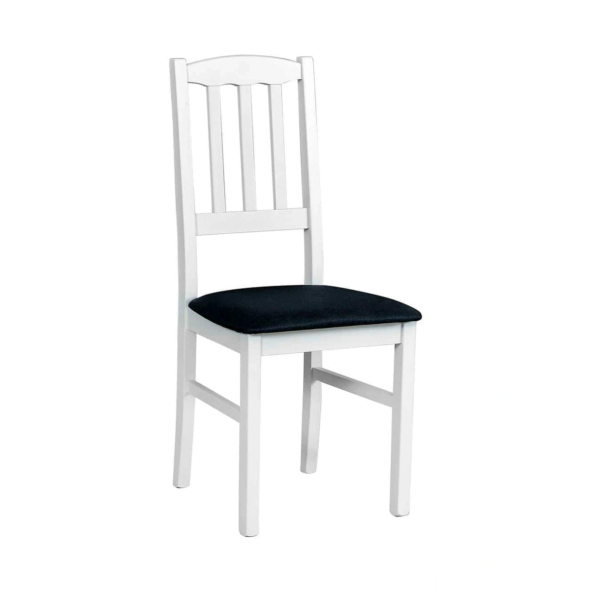 Scaun BOS 3, negru/alb, stofa clasica/lemn de fag, 43x40x90 cm