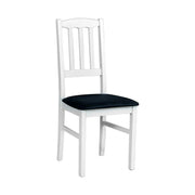 Scaun BOS 3, negru/alb, stofa clasica/lemn de fag, 43x40x90 cm