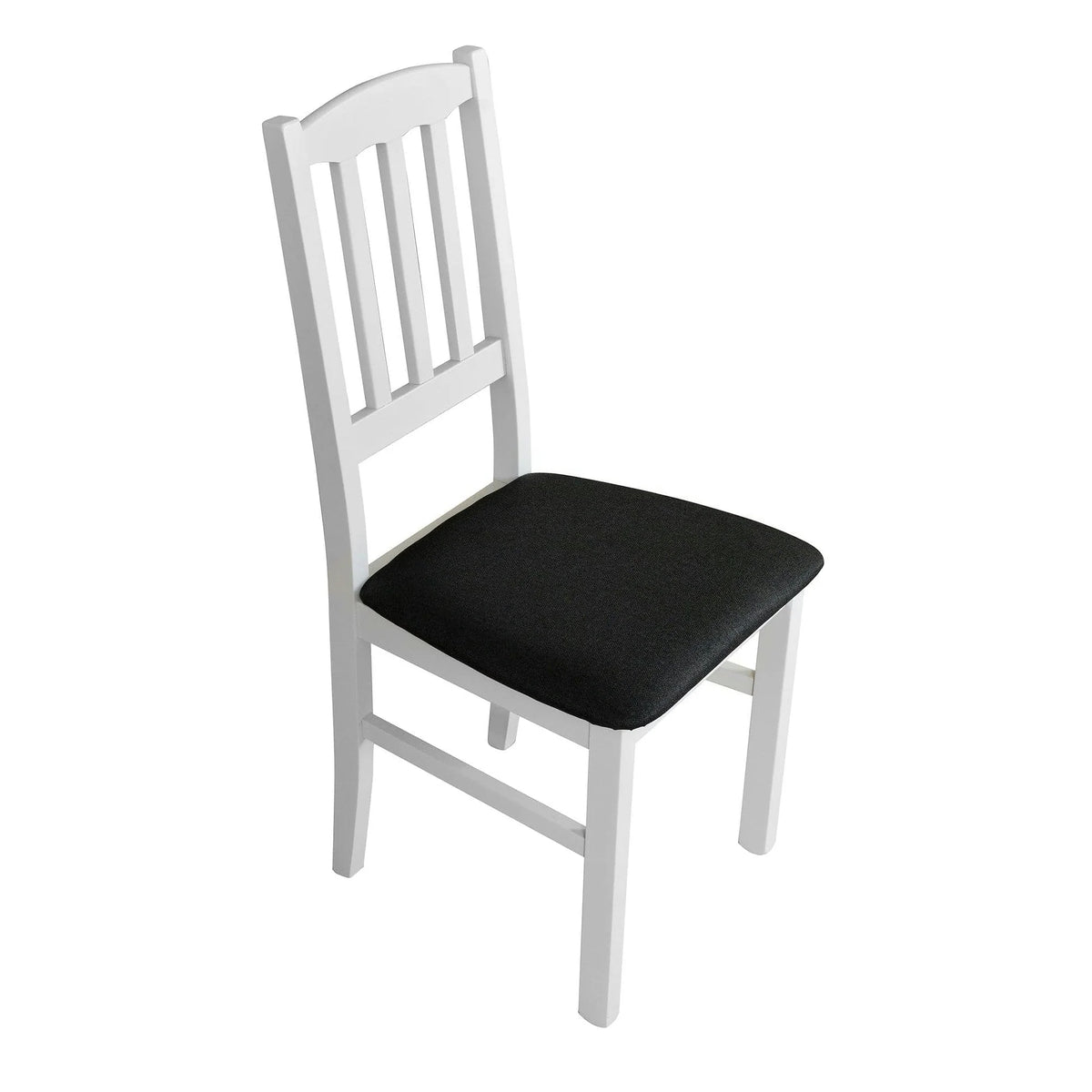 Scaun BOS 3, negru/alb, stofa clasica/lemn de fag, 43x40x90 cm