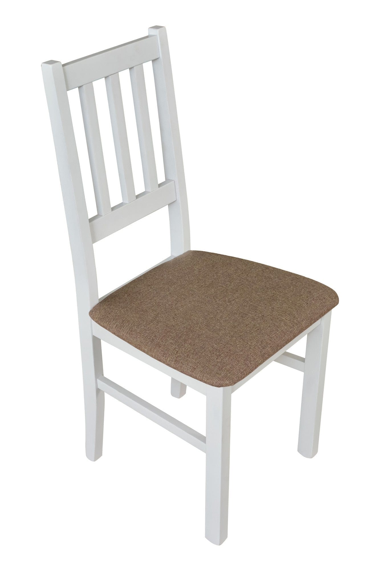 Scaun BOS 4, alb/gri - Inari 23, lemn de fag/stofa clasica, 43x40x94 cm