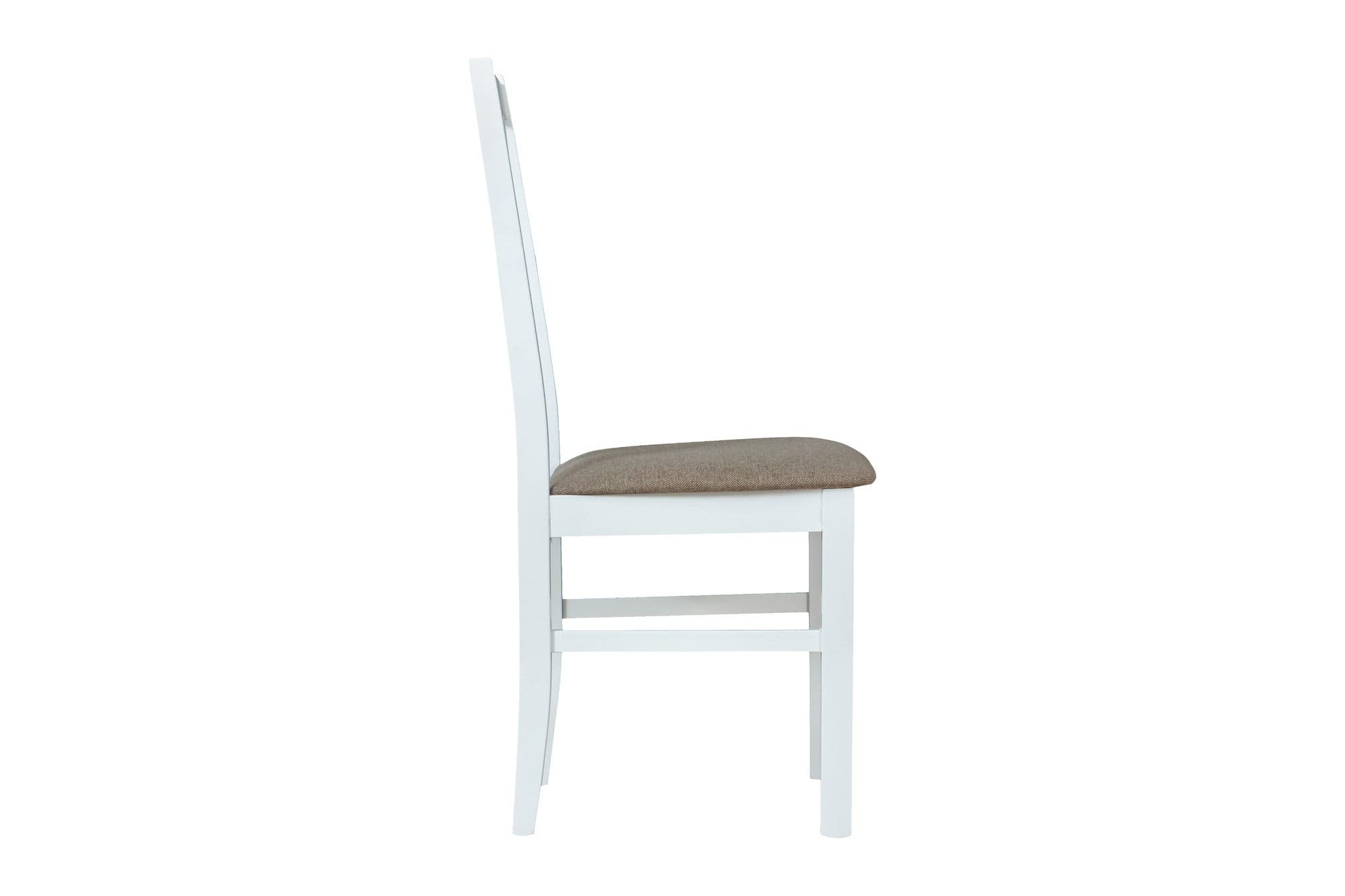 Scaun BOS 4, alb/gri - Neve 13, lemn de fag/stofa clasica, 43x40x94 cm