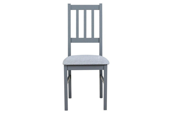 Scaun BOS 4, gri grafit/gri - Hygge 91, lemn de fag/stofa clasica, 43x40x94 cm