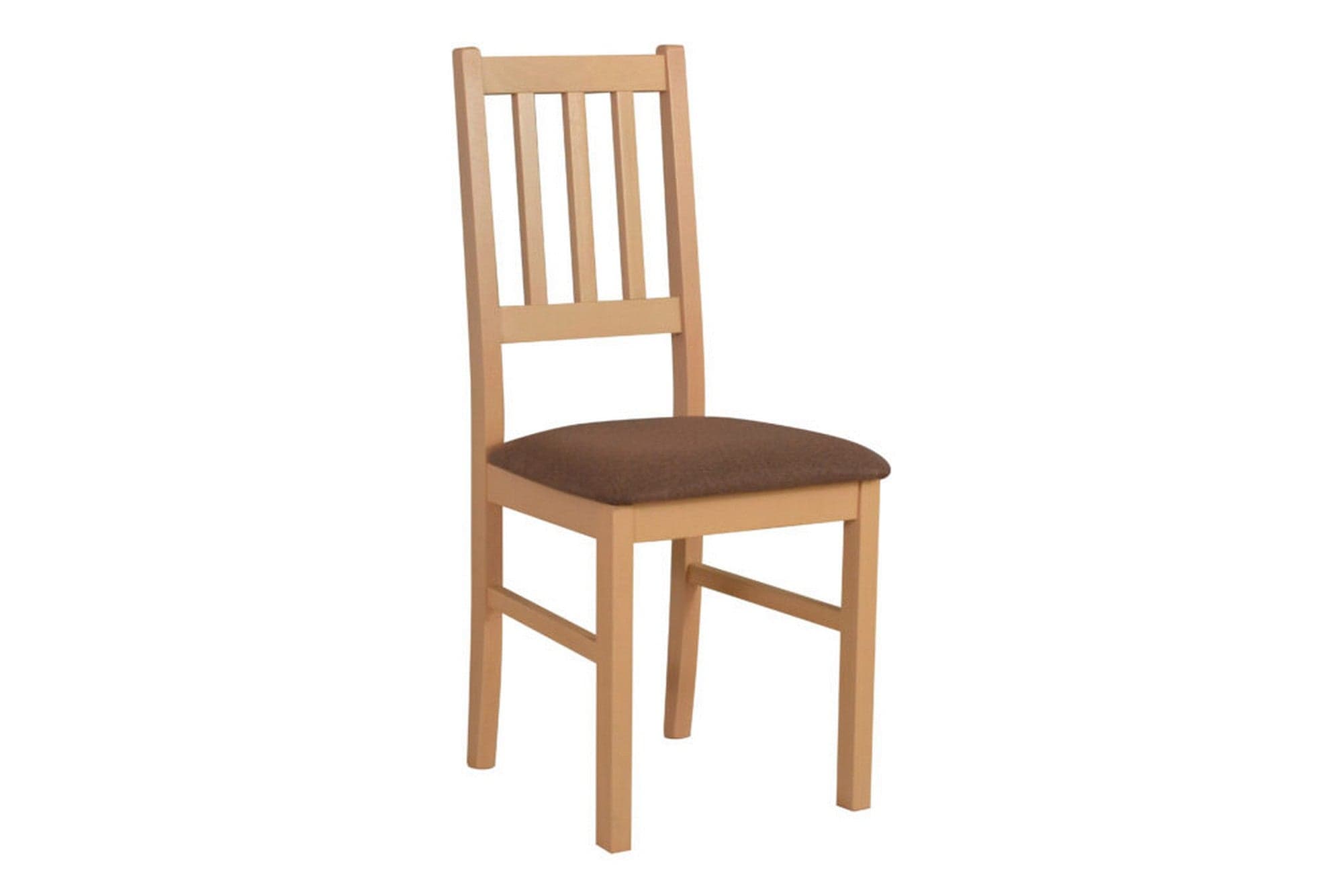 Scaun BOS 4, maro/stejar sonoma, stofa clasica/lemn de fag, 43x40x94 cm