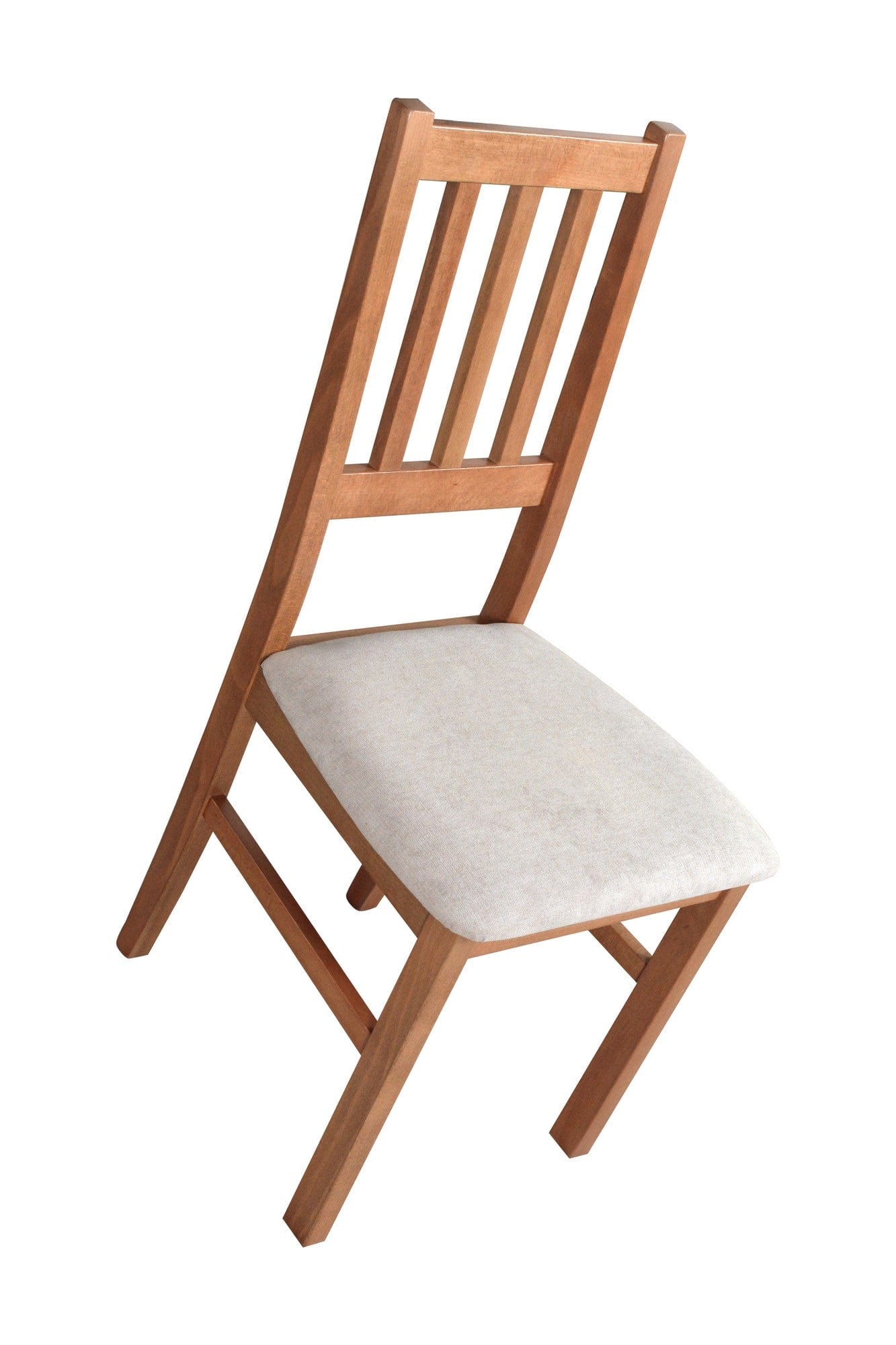 Scaun BOS 4, nuc deschis/bej - Zetta 291, lemn de fag/stofa catifelata, 43x40x94 cm