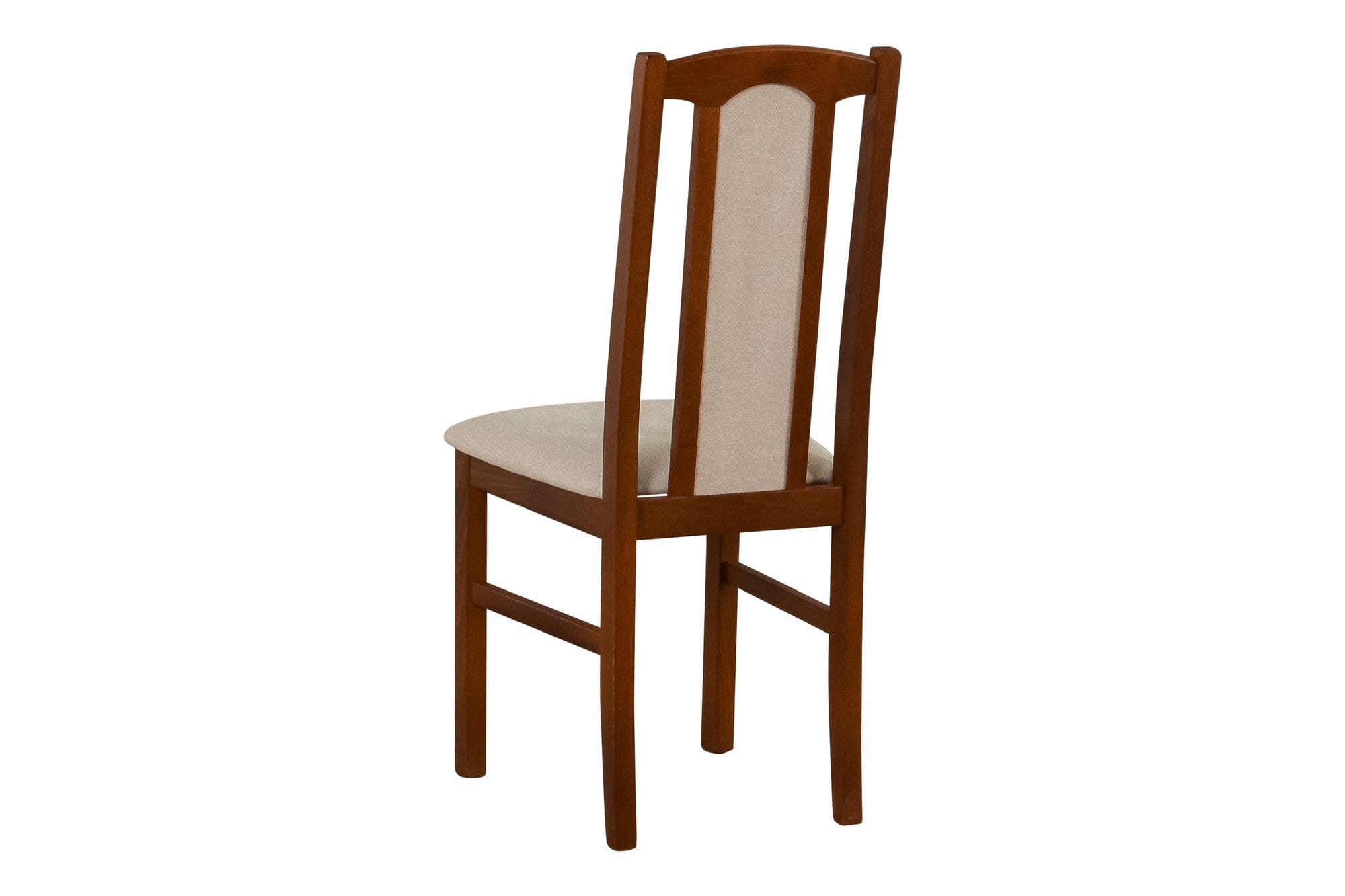 Scaun BOS 7, castan/bej - Aston 2, lemn de fag/stofa clasica, 43x40x95 cm