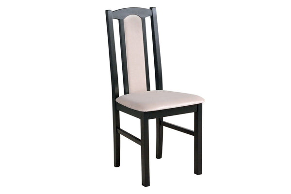 Scaun BOS 7, negru/grej - Paros 2, lemn de fag/stofa catifelata, 43x40x95 cm