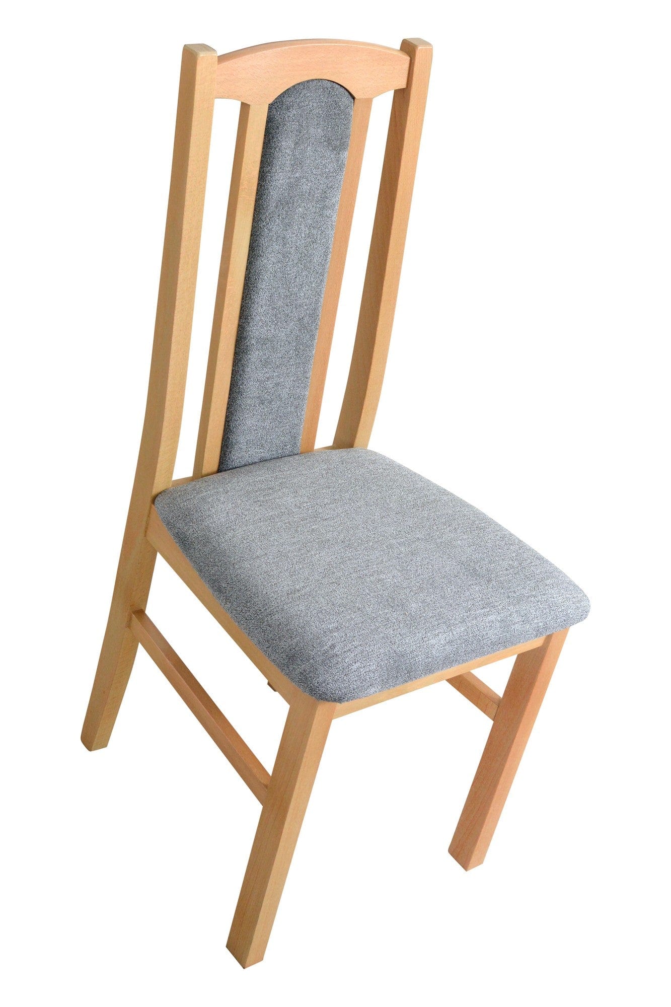 Scaun BOS 7, stejar grandson/gri - Aston 17, lemn de fag/stofa clasica, 43x40x95 cm