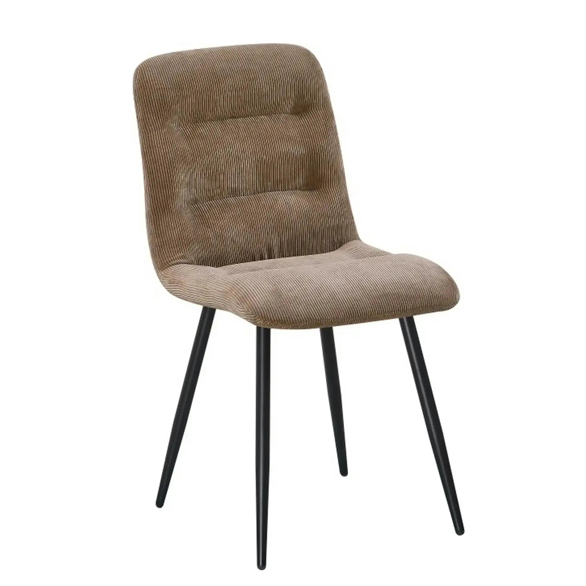 Scaun BOS, maro/negru, stofa/metal, 61x51x84 cm