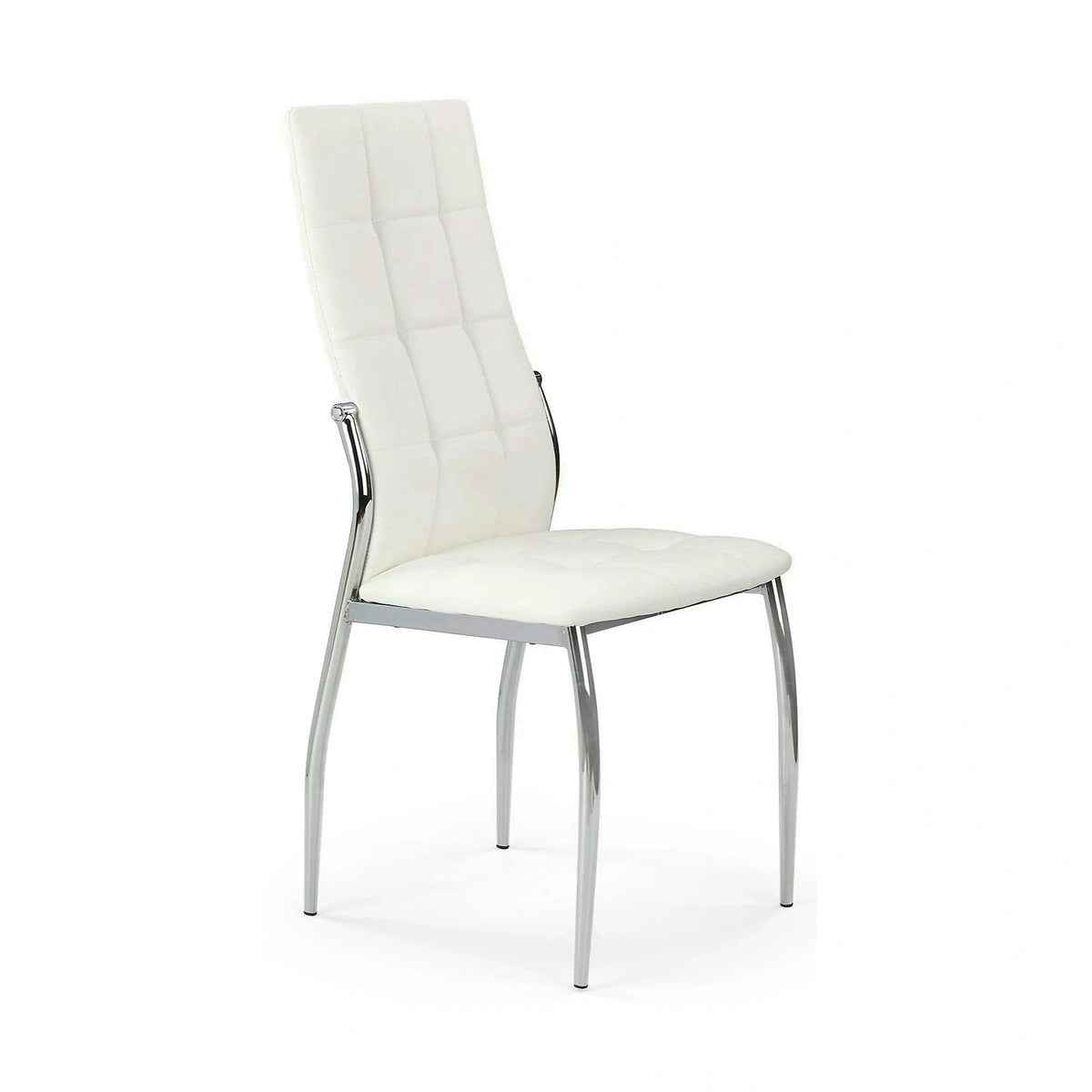Scaun bucatarie inox K209, alb/crom, 43x54x101 cm