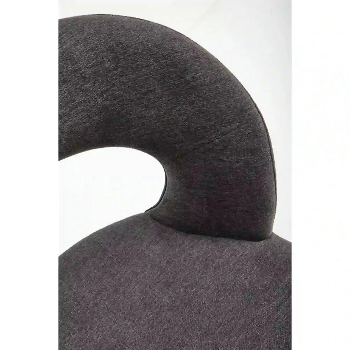Scaun bucatarie insula H114, gri/nuc, stofa clasica/otel, 48x52x92 cm