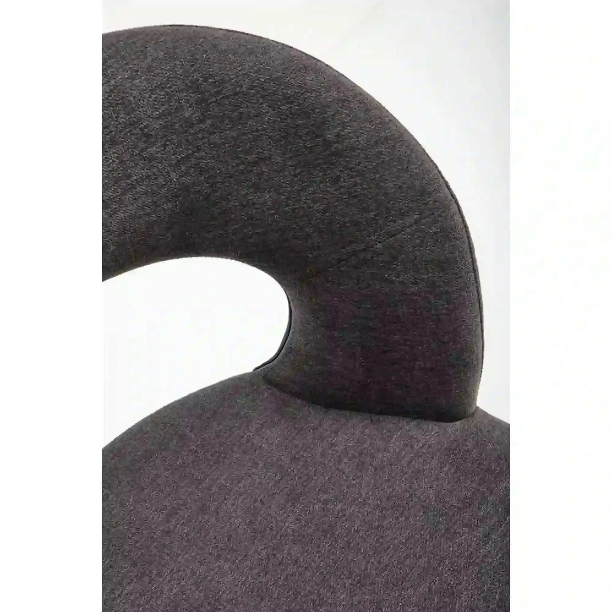 Scaun bucatarie insula H114, gri/nuc, stofa clasica/otel, 48x52x92 cm