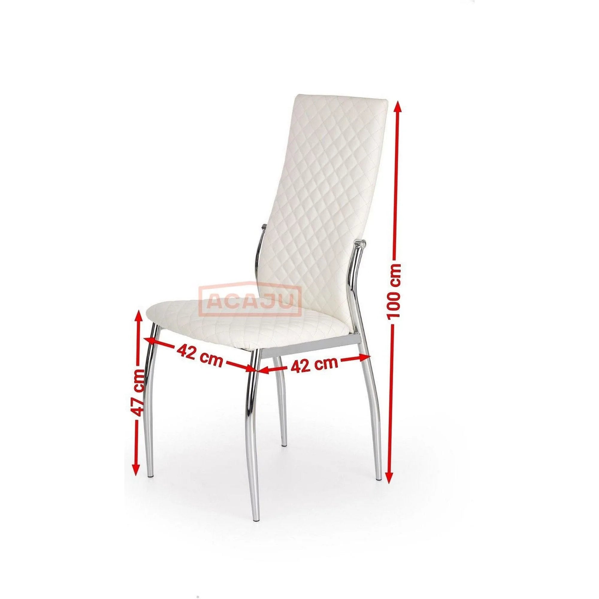 Scaun bucatarie K238, gri/crom, piele ecologica/metal, 42X42X100 CM