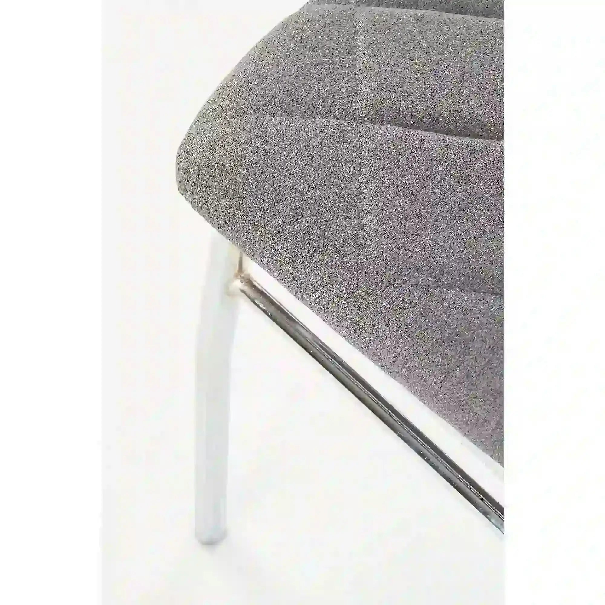 Scaun  bucatarie K309, gri deschis/crom, stofa clasica/metal, 43X57X97 CM