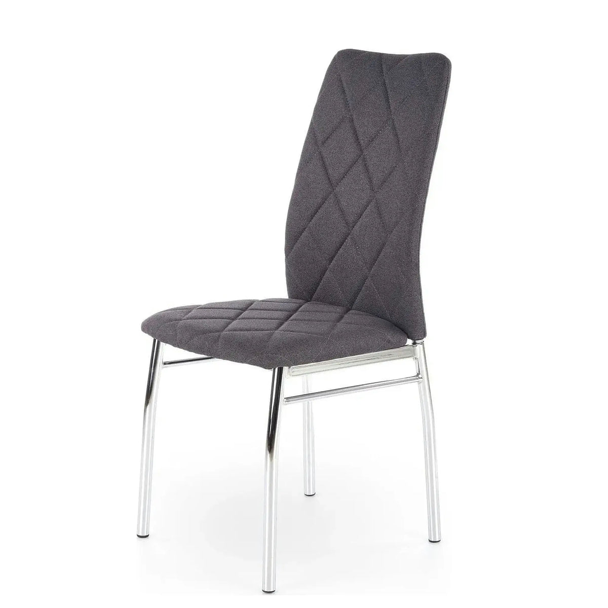 Scaun bucatarie K309, gri inchis/crom, stofa clasica/metal, 43X57X97 CM