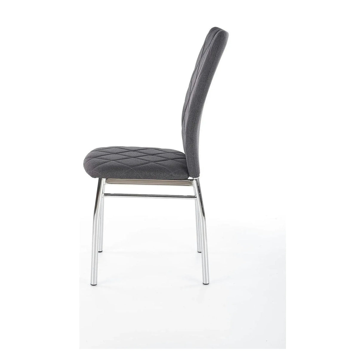 Scaun bucatarie K309, gri inchis/crom, stofa clasica/metal, 43X57X97 CM