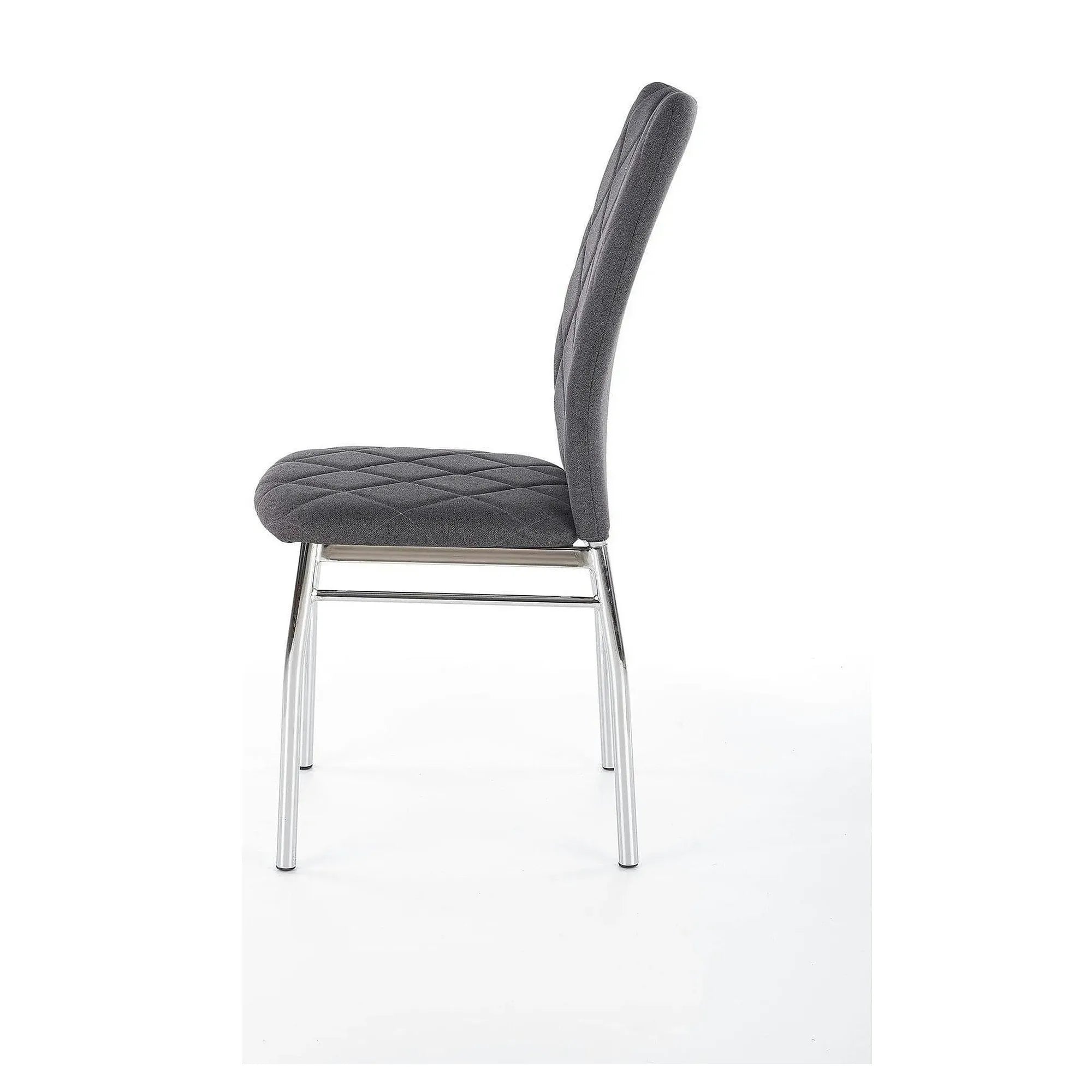 Scaun bucatarie K309, gri inchis/crom, stofa clasica/metal, 43X57X97 CM