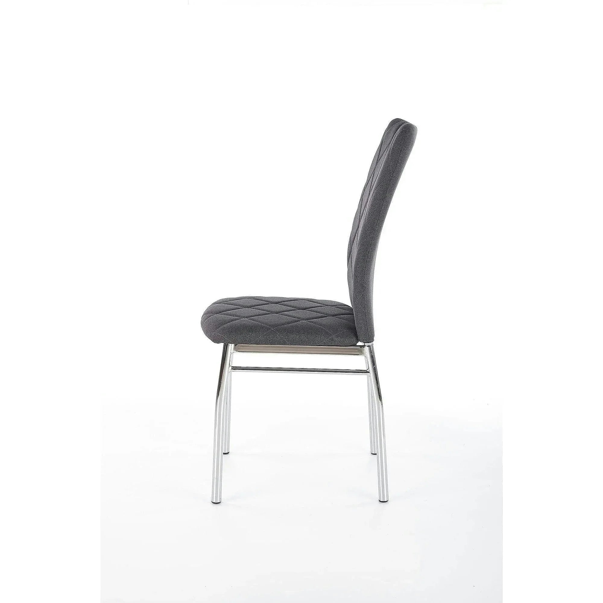 Scaun bucatarie K309, gri inchis/crom, stofa clasica/metal, 43X57X97 CM