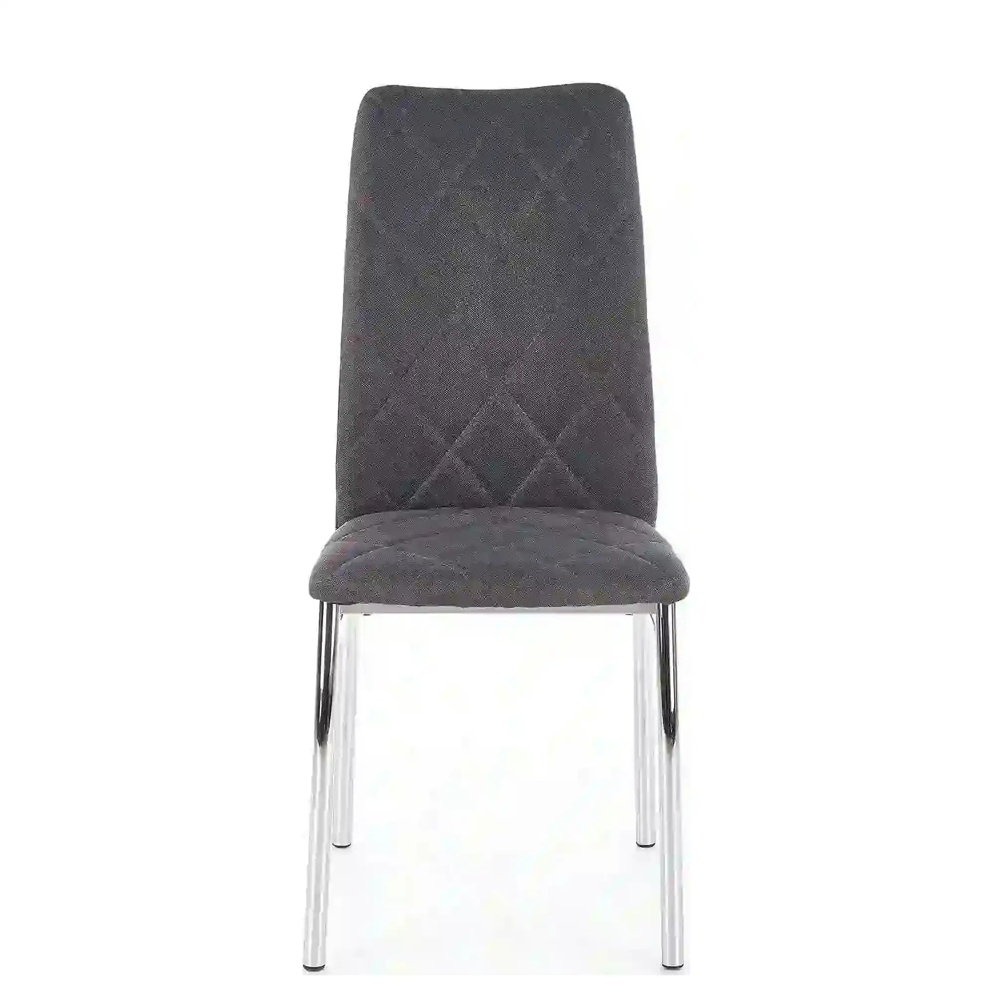 Scaun bucatarie K309, gri inchis/crom, stofa clasica/metal, 43X57X97 CM