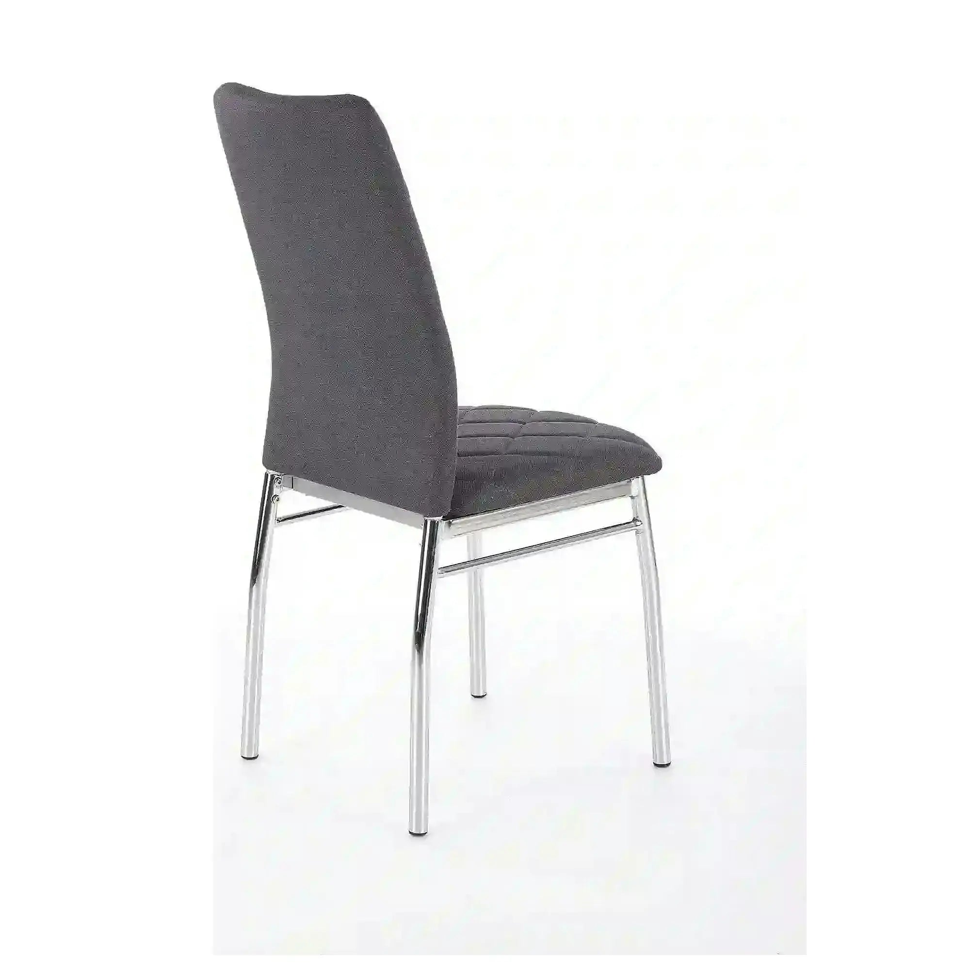 Scaun bucatarie K309, gri inchis/crom, stofa clasica/metal, 43X57X97 CM