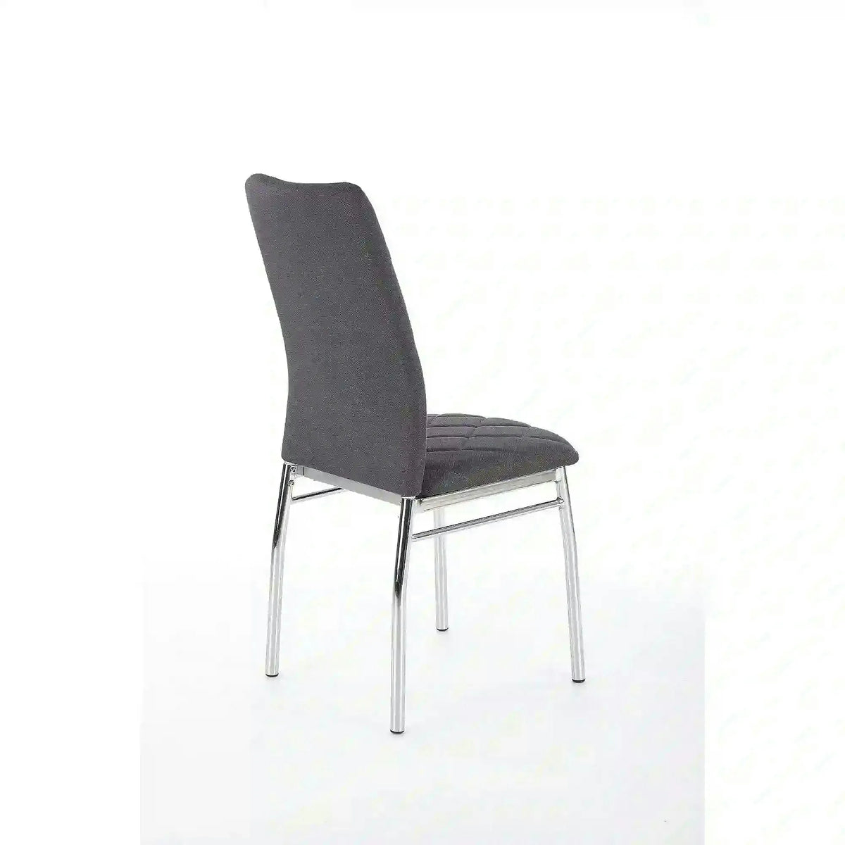 Scaun bucatarie K309, gri inchis/crom, stofa clasica/metal, 43X57X97 CM