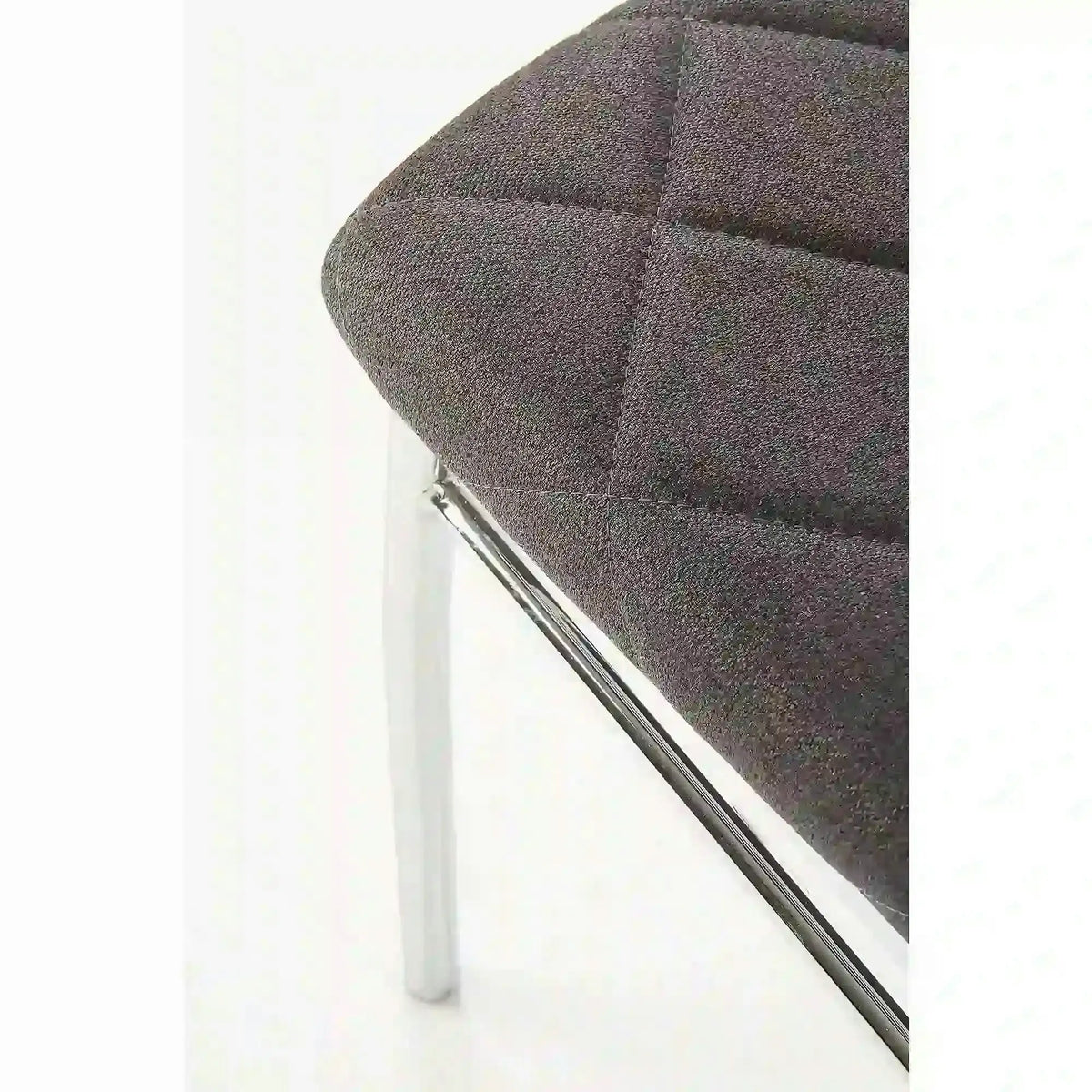 Scaun bucatarie K309, gri inchis/crom, stofa clasica/metal, 43X57X97 CM