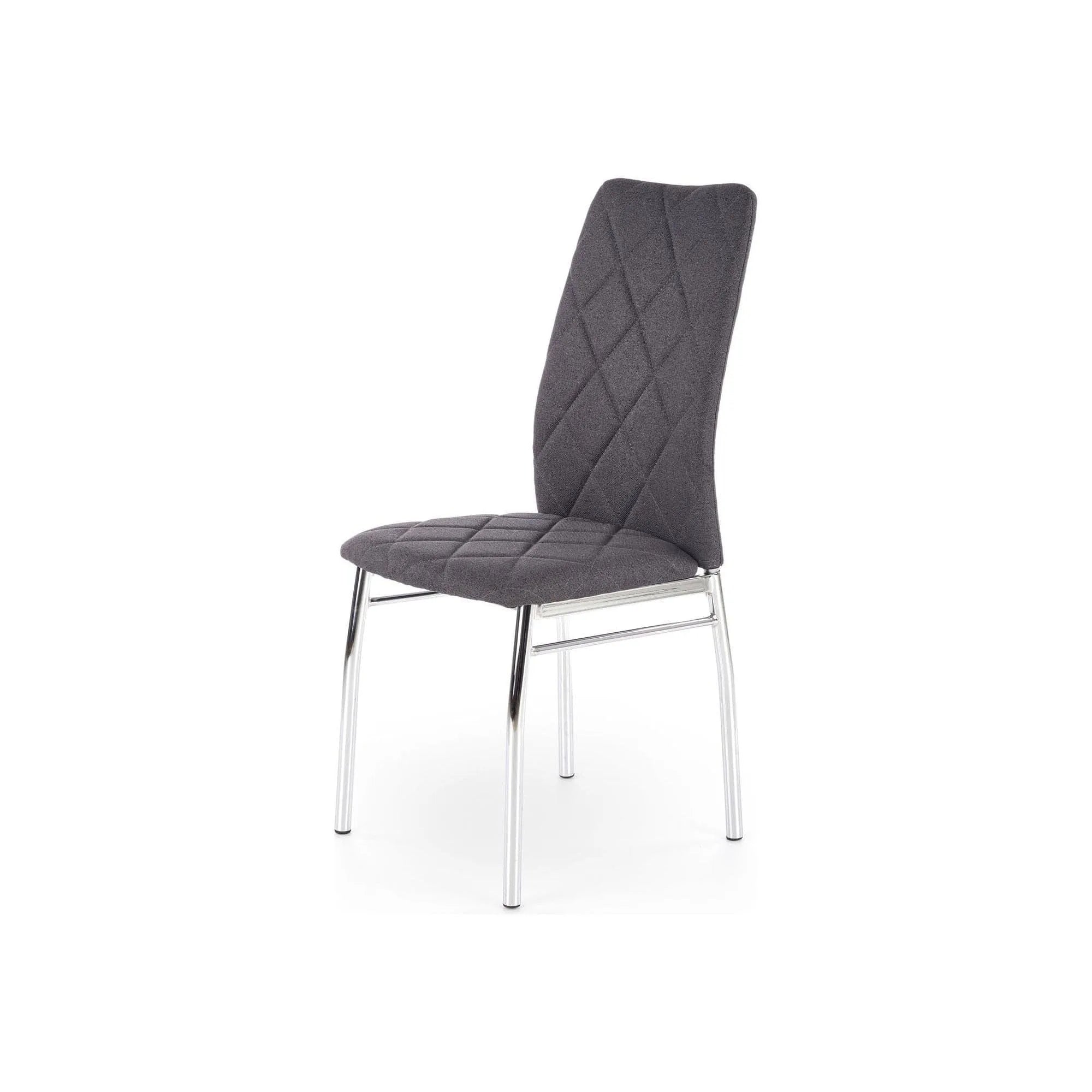 Scaun bucatarie K309, gri inchis/crom, stofa clasica/metal, 43X57X97 CM