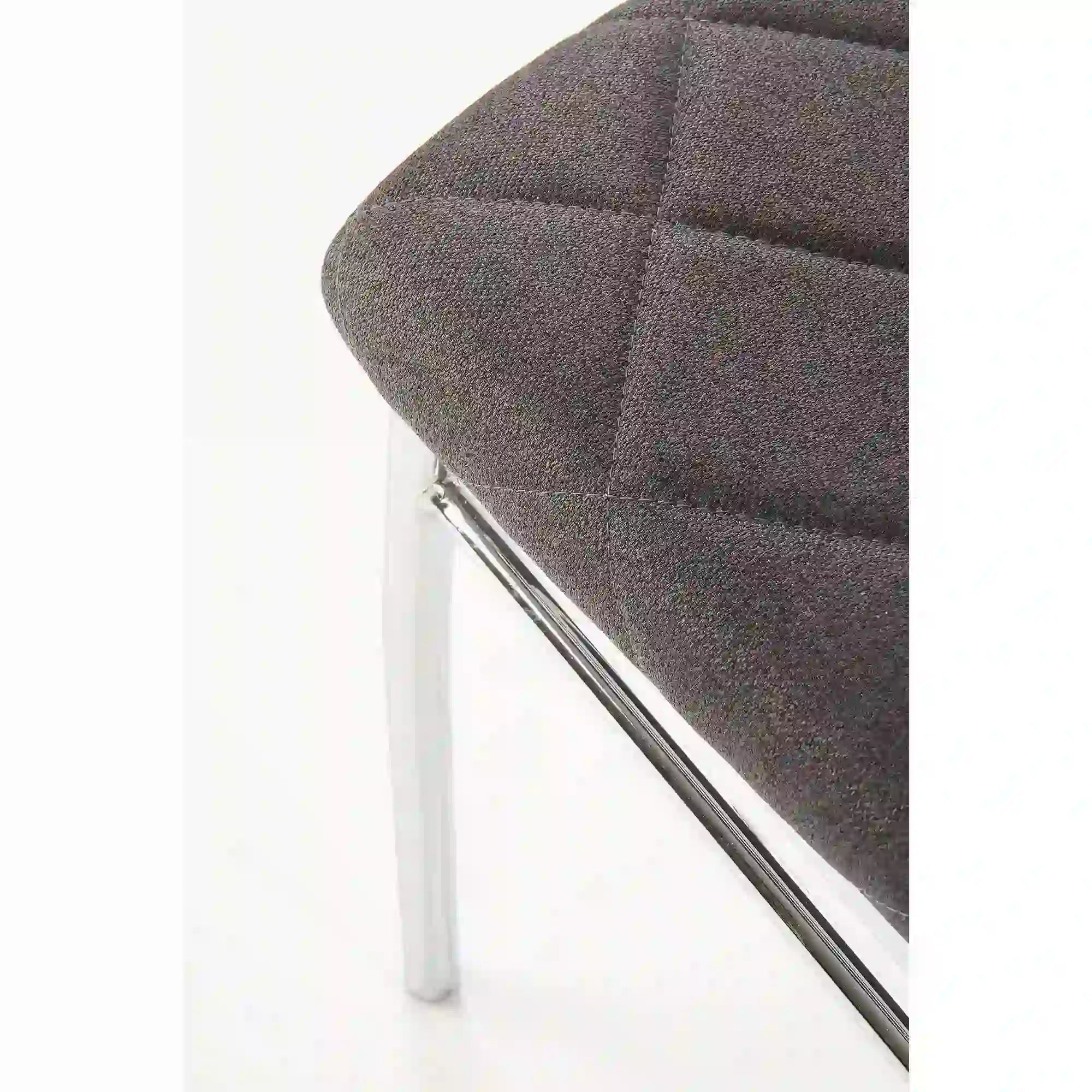 Scaun bucatarie K309, gri inchis/crom, stofa clasica/metal, 43X57X97 CM