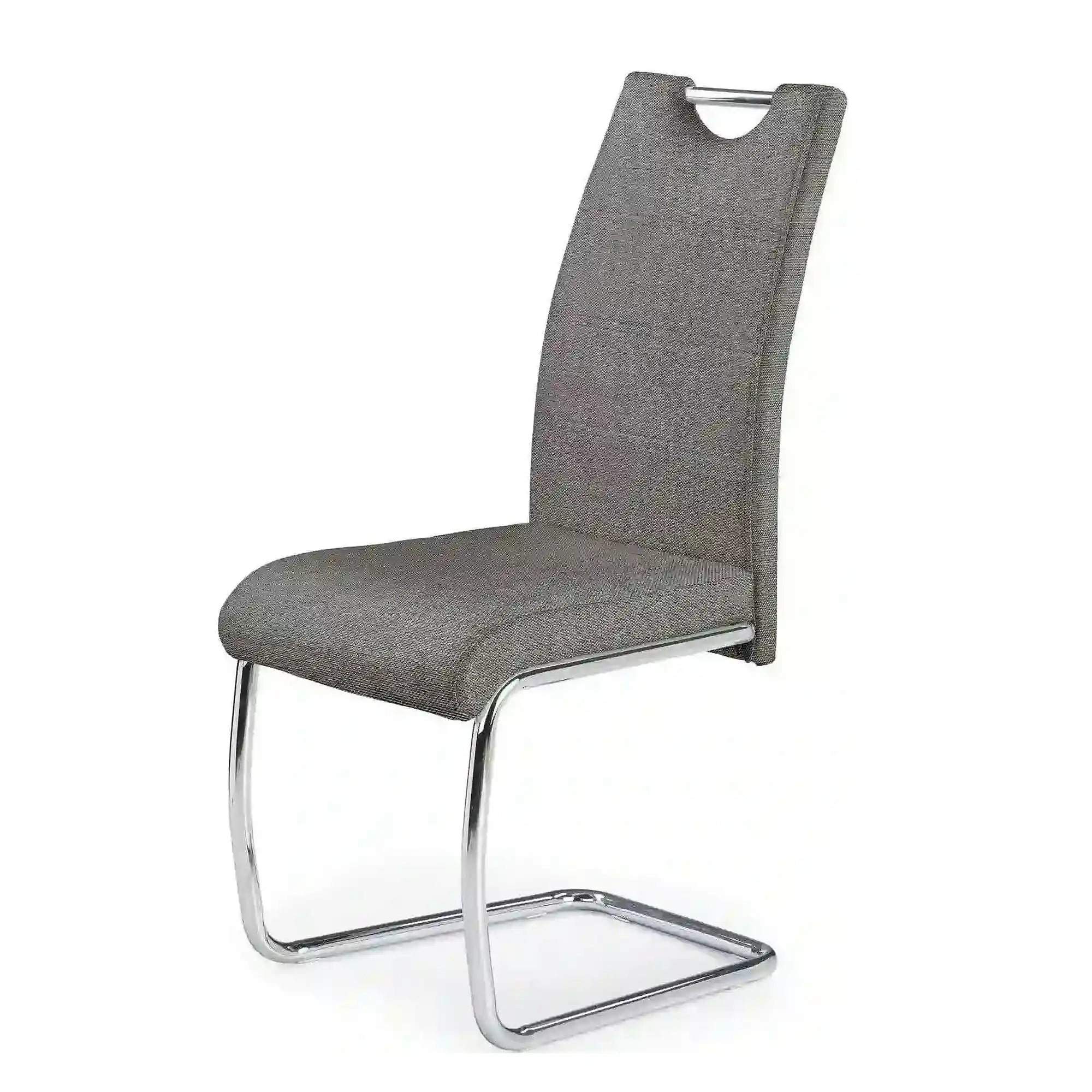 Scaun bucatarie K349, gri/crom, stofa clasica/metal, 42X60X97 CM