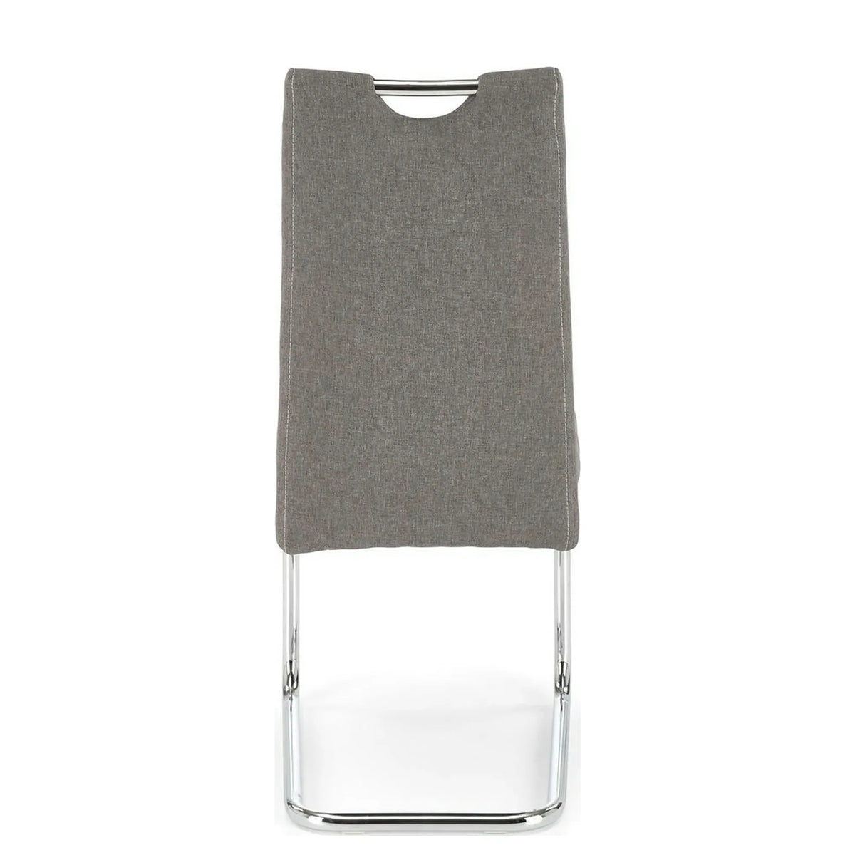 Scaun bucatarie K349, gri/crom, stofa clasica/metal, 42X60X97 CM